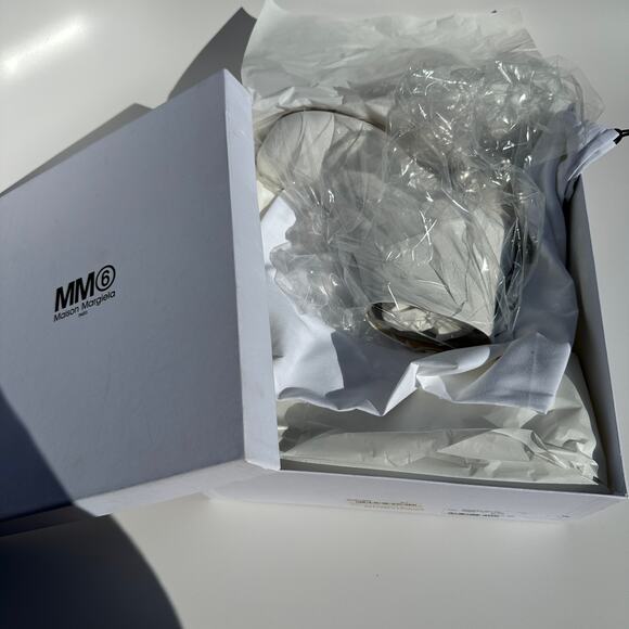 MM6 Maison Martin Margiela White Lambskin Anatomic 45 Ankle Boots 37 NIB $550 - Picture 12 of 16